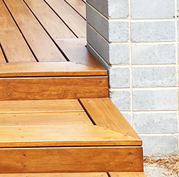 outdoor decking stairs corner